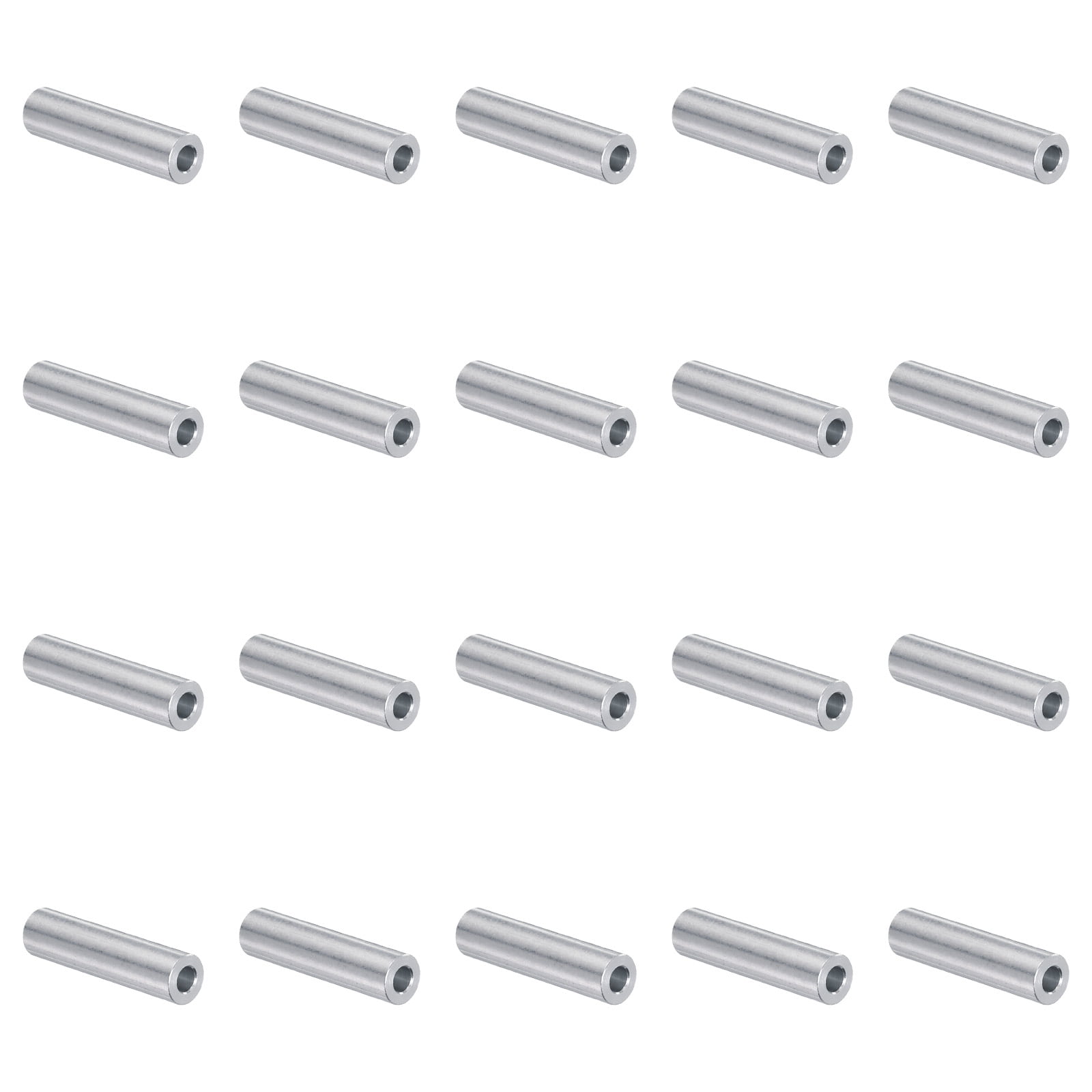 40Pcs Aluminum Spacer 5Mm Bore X 10Mm OD X 9Mm Length Screw Standoff Bushing Pla