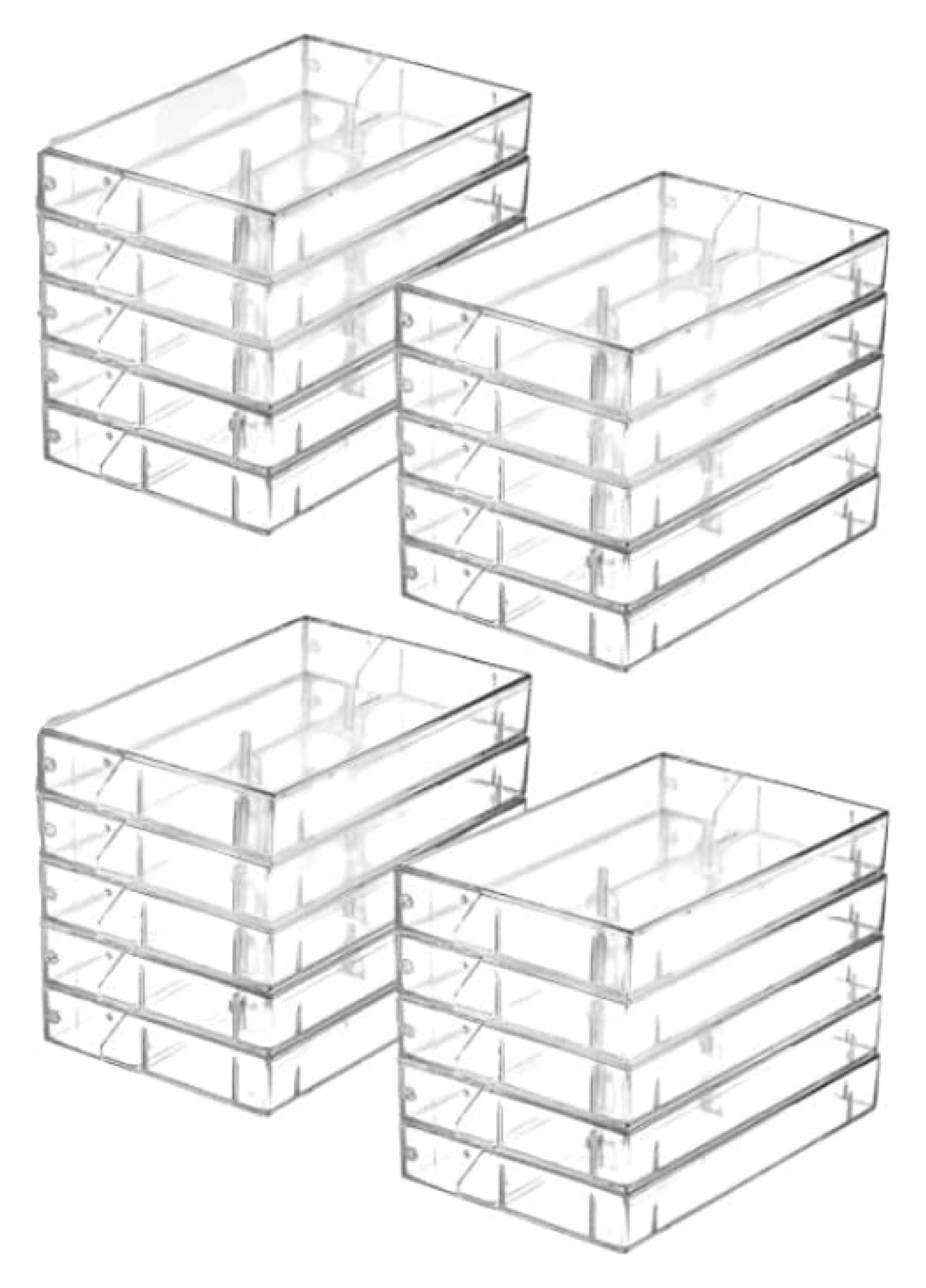 20 Pack Audio Cassette Tape case Clear/Clear Audio Cassette Tape