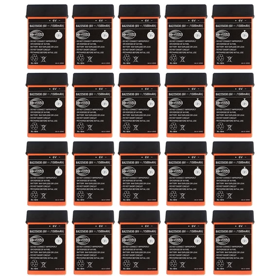 20pack BA225030 6V 1500mAh Ni-Mh Battery For HBC Crane Remote Control Pump Truck Battery