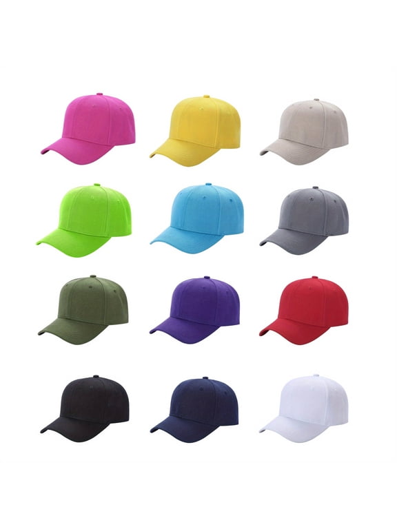 20 Pack Baseball Cap Blank Trucker Hats Bulk Wholesale Hats Adjustable Plain for Men Women