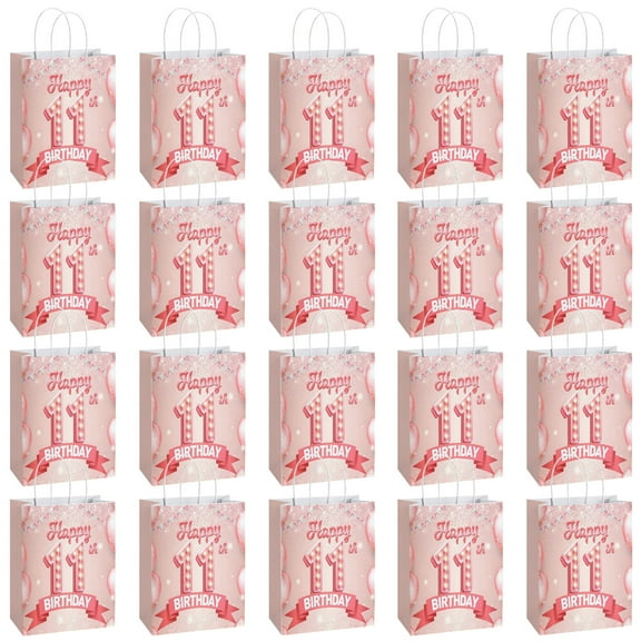 20 Pack Birthday Party Supplies Favor Bags for Adult - Decorative Gift Boxes, Candy Treat Bags for 11th Celebration Decorations