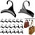 20-Pack Black Acrylic Purse Hanger Hooks – Compact Closet Organizer for Handbags and Satchels – 4.33" x 4.33" with 1.58" Thickness – Crease-Free Design Suitable for Home Décor