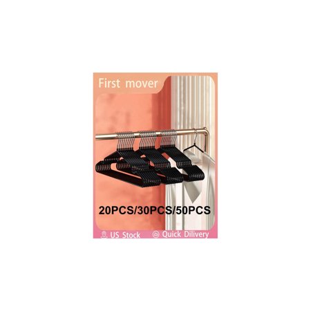 20 Pack Black Aluminum Hangers, Smooth and Durable Metal Shirt Dress Hangers, Lightweight and Sturdy Metal Hangers, Suit Jacket Dress Hangers,Stainless Steel Dip Coated Hangers With Shoulder Grooves