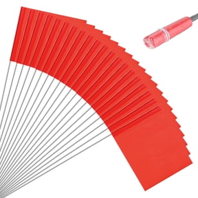 20-Pack Blank Marking Flags, 15x5.1x4 Inch Waterproof Yard Flags Marking for Lawn/Garden/Irrigation/Landscape/Sprinkler [Red]