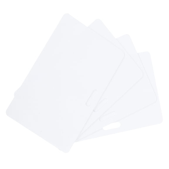 20 Pack Blank Cards 20mil ID Cards with Horizontal Slot Punch White