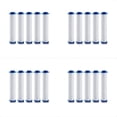 thumbnail image 1 of 20-Pack Blue Shower Head Filter Cartridges 2.95" x 0.94" – PP Cotton Replacement Filters for Ion Shower Drops Handheld Showerhead, Removes Sediment & Impurities, 1 of 5