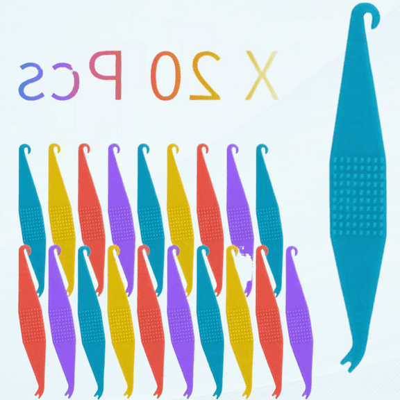 20 Pack Braces Rubber Band Tool Dental Elastic Rubber Bands Placers for Braces Disposable Plastic Orthodontic Elastic Placers