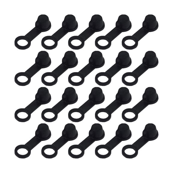 20 Pack Brake Bleeder Screw Caps Grease Zerk Fitting Cap Rubber Dust Cover with Keeper