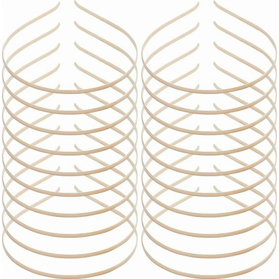 20 Pack Bulk 4.8mm Thin Plain Blank Hard Metal Headbands Light Gold Skinny Men Wire Hair Bands Clasps Tiara Hair Holder Frame DIY Crafts Accessories for Women Adults Gold