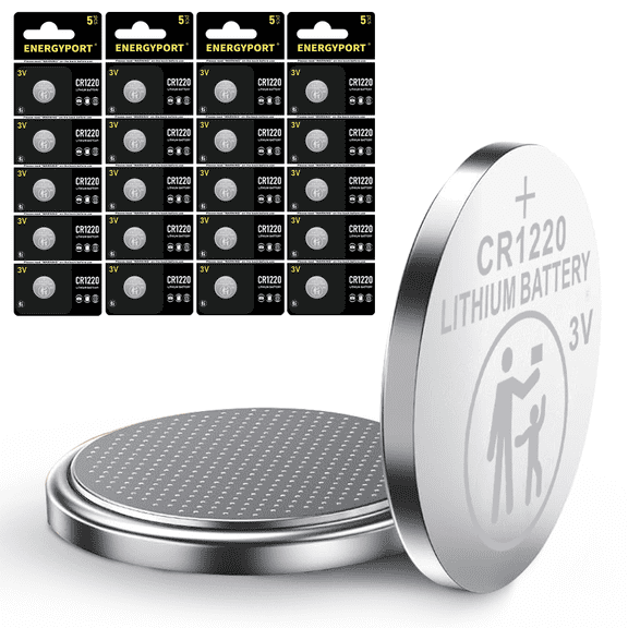 20 Pack CR1220 3V Lithium Battery Long-Lasting & High Capacity CR 1220Lithium Batteries,3 Volt Coin & Button Cell