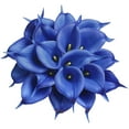 thumbnail image 1 of 20 Pack Calla Lily Fake Flowers Wedding Bouquet Artificial Real Touch Flowers Home Wedding Party Decor - Navy Blue, 1 of 5