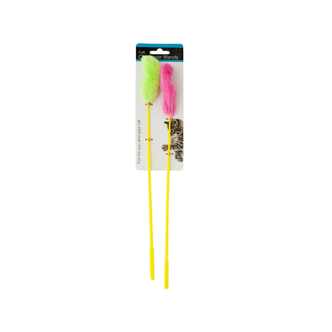 20 Pack Cat Teaser Wands Set with Soft, Colorful Plush Tails on Flexible Plastic Wands for Fun and Interactive Playtime with Your Cat, Perfect for Hours of Exciting Entertainment, Bulk
