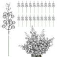 thumbnail image 1 of 20 Pack Christmas Glitter Berries Stems, 7.8inch Artificial Silver Berry Stems Holly Christmas Berries Picks for Christmas Tree Ornaments DIY Xmas Wreath Crafts Berry Floral Branches Home Decorations, 1 of 9