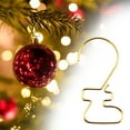 thumbnail image 1 of 20 Pack Christmas Ornament Hooks – Great Xmas Ornament Hangers for Christmas Tree Decoration,50mm Christmas Ball Hook Christmas Decorations(Christmas Stockings,Gold), 1 of 9