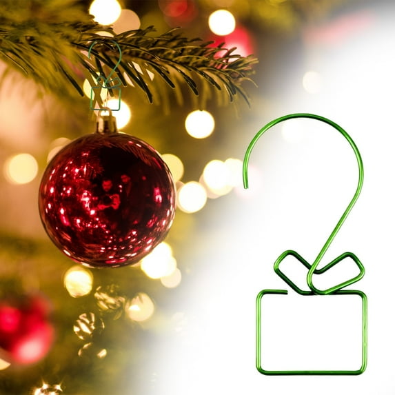 20 Pack Christmas Ornament Hooks – Great Xmas Ornament Hangers for Christmas Tree Decoration,50mm Christmas Ball Hook Christmas Decorations(Gift,Green)