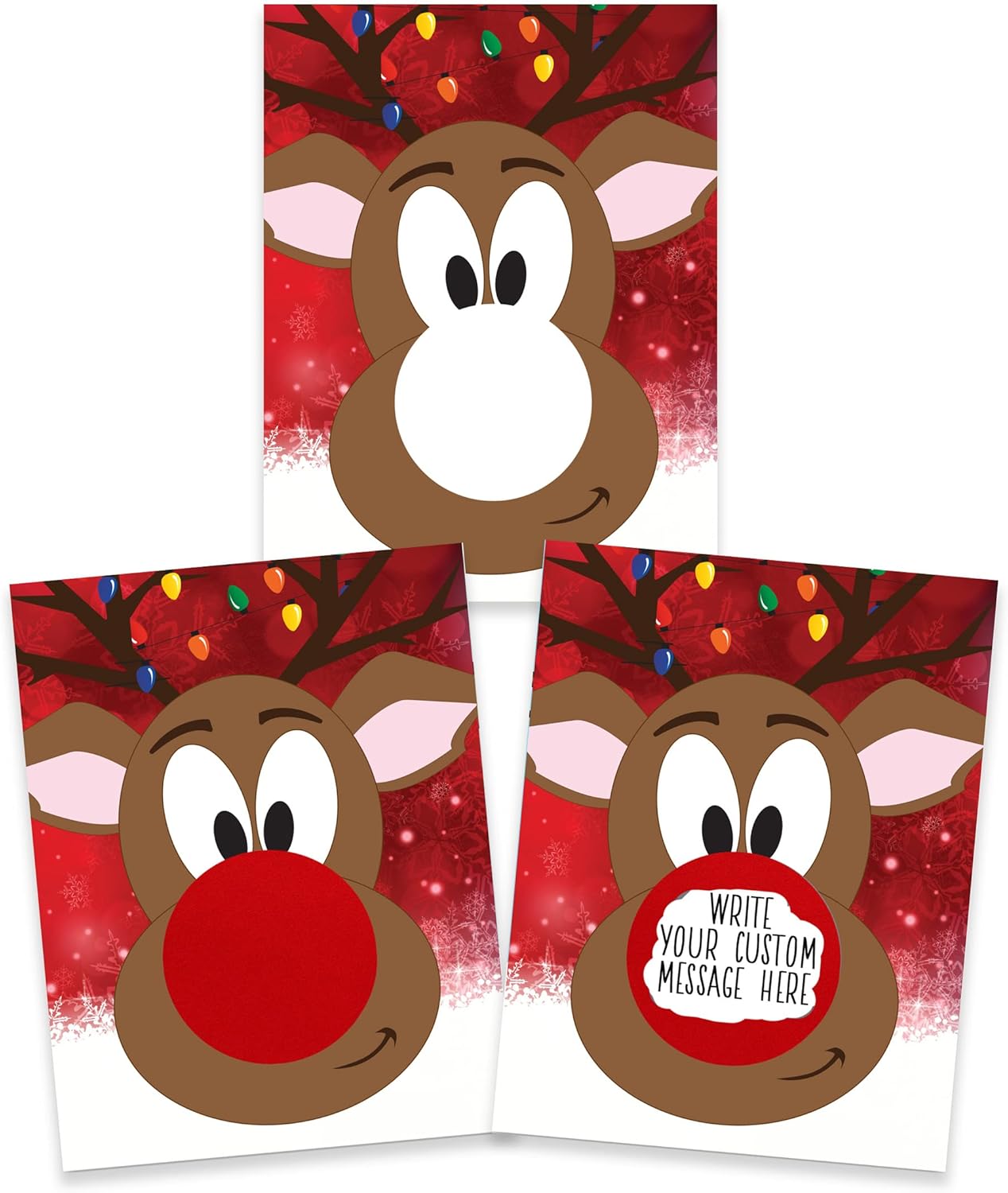 20 Pack Christmas Rudolph the Red Nose Reindeer White Elephant DIY ...