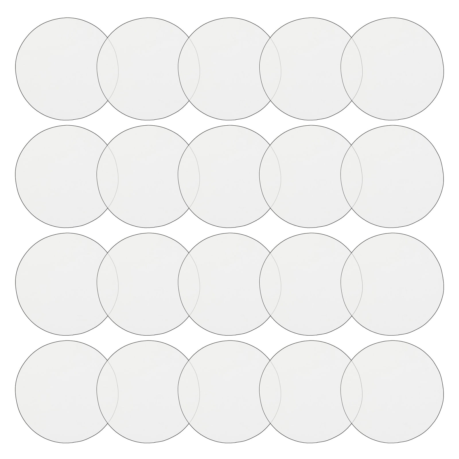 1.5 White Acrylic Circle DIY Craft Plastic Round Disc Pack of 25