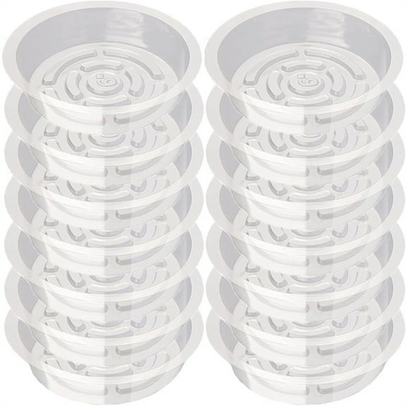 20 Pack Clear Plastic Plant Saucers,Bexikou 6 Inch Plastic Plant Saucer Drip Trays,Small Plant Plate Dish,Heavy Duty Flower Pot Tray Flower Pot Drip Pan for Indoor and Outdoor Plants
