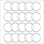 20 Pack Clip Strip 3" Loose Leaf Binder Rings, Nickel Plated Steel Binder Rings, Keychain Key Rings, 3 inch Metal Snap Rings, Retail POS Sign Display, Ideal for Office, School, Retail Stores