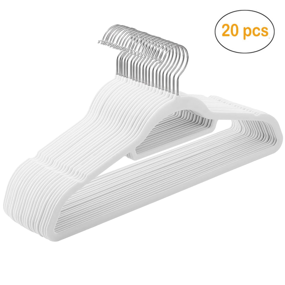 20 Pack Clothes Hangers, Non Slip Velvet Hangers with 360° Rotatable Hooks Space Saving Hangers
