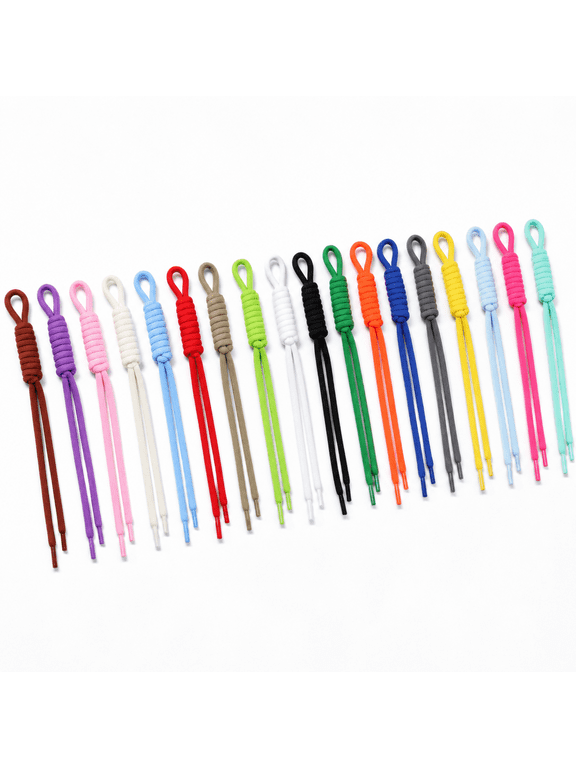 20 Pack Colorful Paracord Keychains, 5mm x 9.5 Inch Handmade Braided Rope Keychain Clips for Backpacks, Bags, Purses and DIY Decorations