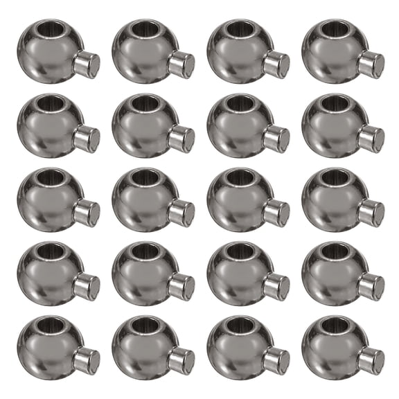 20 Pack Crimp Beads, Spacer Bead Covers for Jewelry Making Necklace Ends Accessories, Black