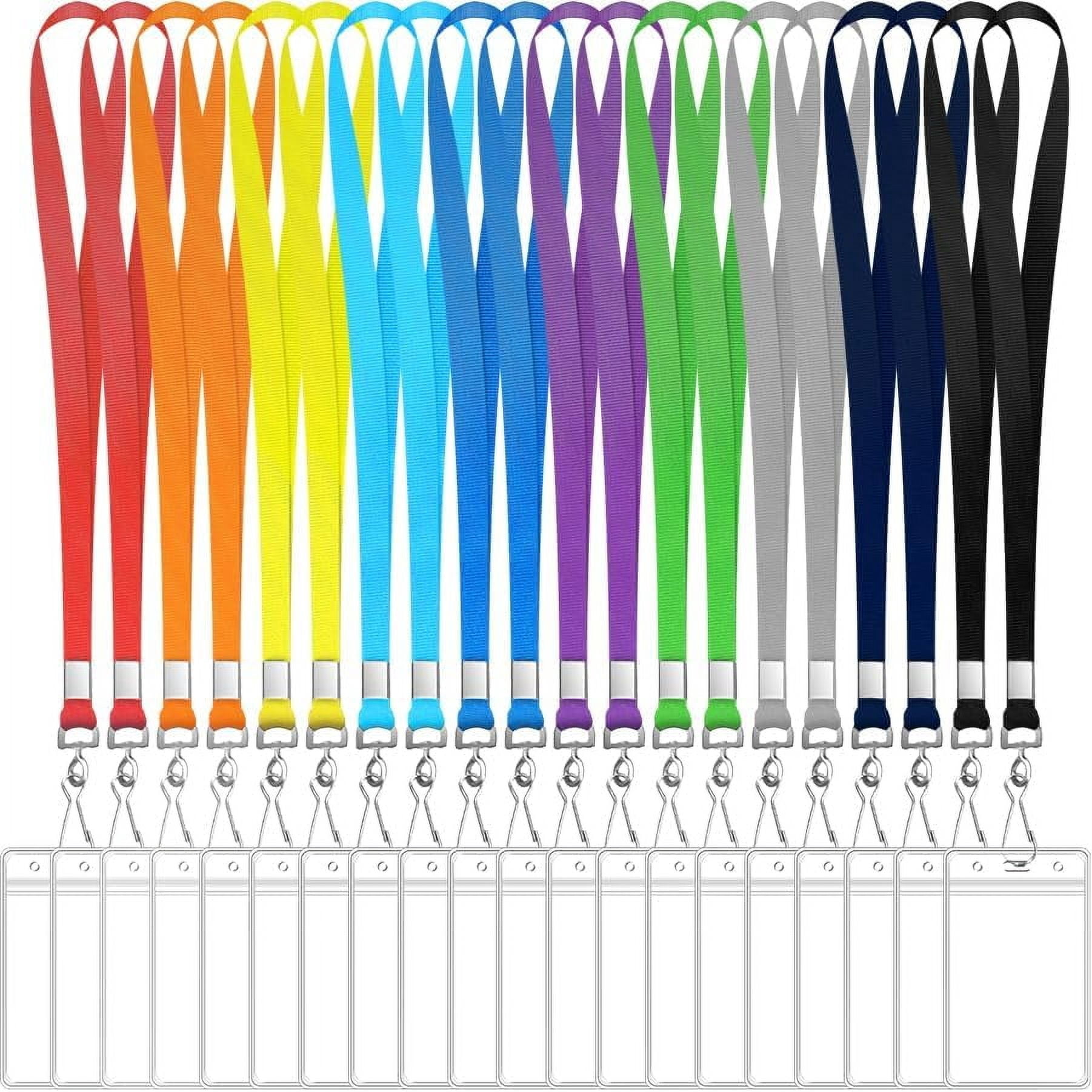 ID Card Holder Strap Durable Polyester Colorful Solid Color Lanyard For Office - Lanyard And Polyester Lanyard Price
