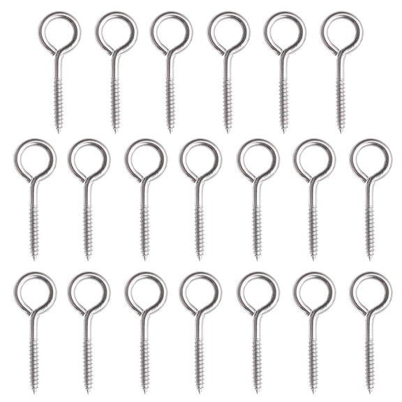 20 Pack Cups Hooks Round End Screw Hooks Metal Wall Hooks Screw-in Hanger for Home Hanging （// ）