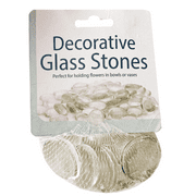 20 Pack Decorative Clear Glass Stones, Smooth, Gem Style Transparent Rocks with Mirror Like Finish for Enhancing Planters, Table Centerpieces, Flower Beds, Vases and More with Vibrant Color
