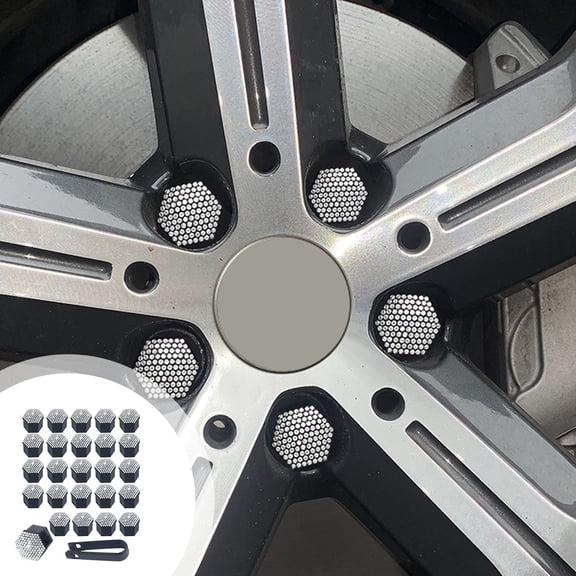 20-Pack Diamond Studded Tire Valve Stem Caps, Universal 17mm Wheel Lug Nut Covers with Anti-Rust and Scratch-Resistant Design – Decorative Hub Protector for SUV, Truck, Sedan