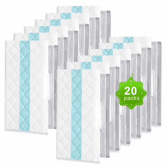 20pc Disposable Absorbent Mop Replacement Pads Compatible with VM252 VM251 VM250 VM200 VC205 QM250 Models, Essential Replacement Accessories for Household Vacuum Mops,20-Pack