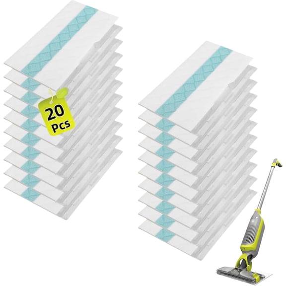 20 Pack Disposable VACMOP Replacement Pads Compatible with VM252 VM251 VM250 VM200 VC205 QM250 Models, Vacuum Mop Pads Refills for All Hard Floors