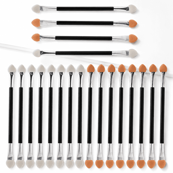 20 Pack Double-ended Disposable Sponge Eyeshadow Applicators Makeup Brushes