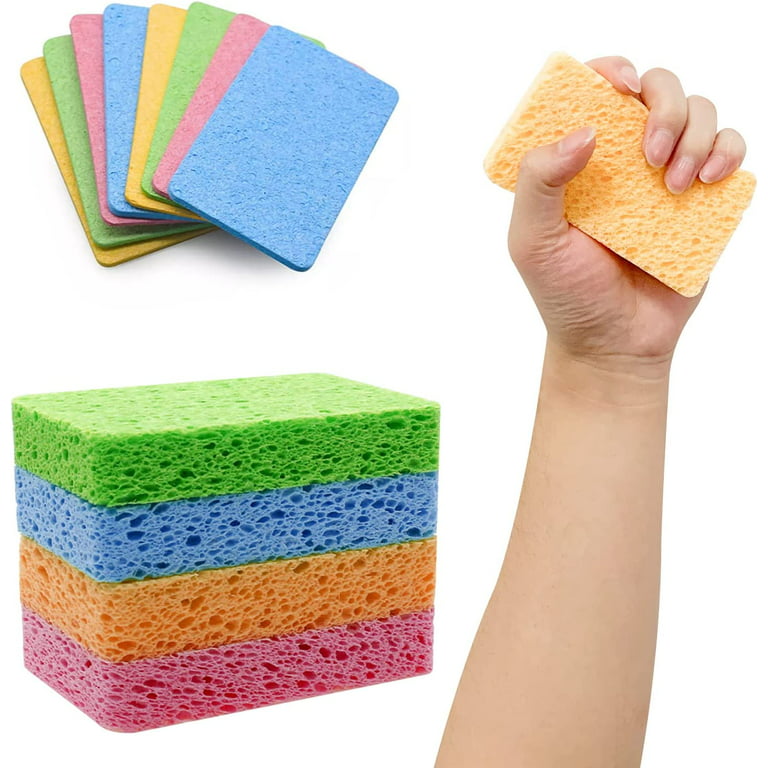 EVERCLEAN Bulk Sponges - (90+ Value Pack) Eco Friendly Natural Cellulose  Sponges for Kitchen, Bathroom, Dishes, Heavy Duty Scour/Scrub Sponges