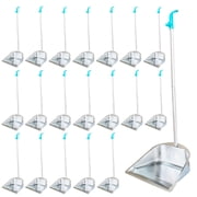 20-Pack Dust Pan with Long Handle 33.5 Heavy Duty Stainless Steel Dustpan