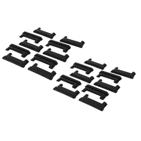 (20 Pack) E-Track Rail End Caps for Horizontal E Track | Black Plastic End Protector Cap for Horizontal E Track Tie-Down Rails in Enclosed/Utility Trailers, Cargo Vans, Pickup Trucks