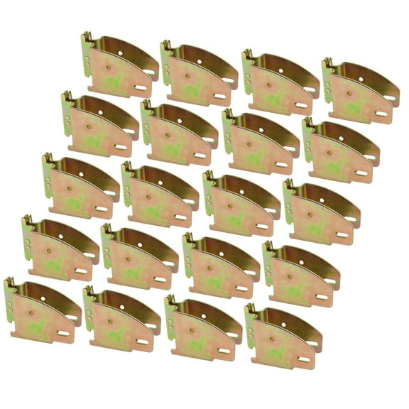 (20 Pack E-Track Wood Beam End Socket Shelf Brackets w/E Track Fittings, for 2x4 & 2x6 in Truck, Trailer, Van, RV Tie-Down Systems | E-Track Accessories Cargo Storage Lumber Bracket