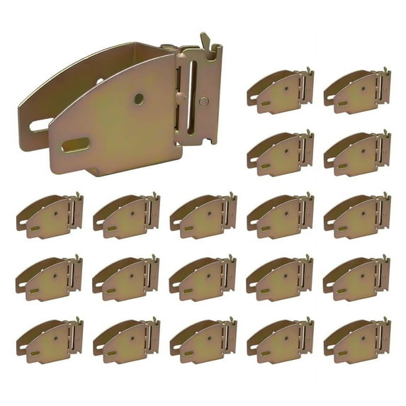 (20 Pack) E-Track Wood Beam Socket Shelf Brackets w/ Rotating Hinge - E Track Bracket for 2x4 & 2x6 Wood Beams Fitting in Truck, Enclosed Trailer, Cargo, Van - E-Track Accessories & Rail System