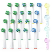 20 Pack Electric Toothbrush Replacement Heads for Oral-B ,Adults, 3 Types Brush Heads+4 Covers