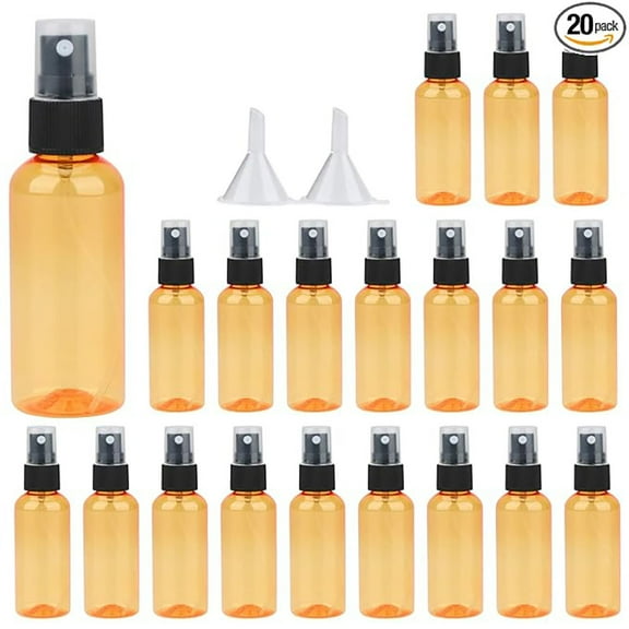 20 Pack Empty Plastic Spray Bottles - 80ml Fine Mist Sprayer for Hair, Face, Cleaning - BPA-Free Travel Refillable Bottles for Home, Salon, DIY.