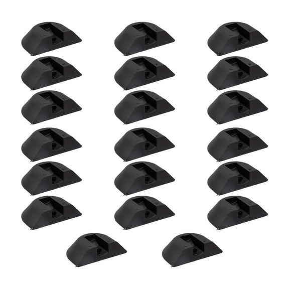 20 Pack End Cap for L Track and Track Rail Tie-Down End Plug Cap for Enclosed Trailers and Cargo Vans, Black