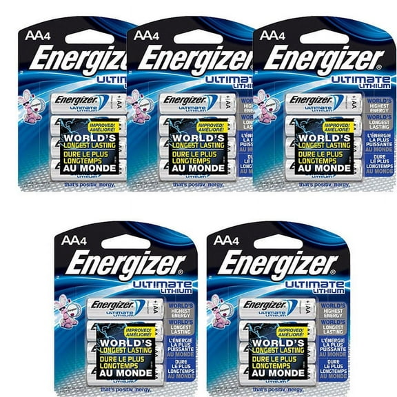 20 Pack Energizer AA Ultimate Lithium Batteries