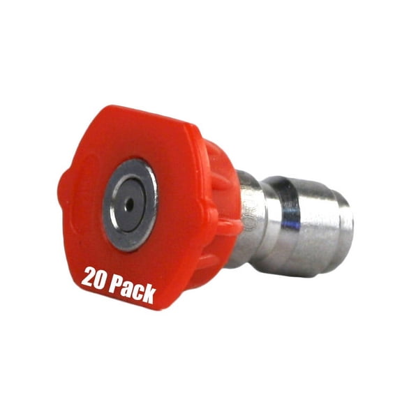 20 Pack Erie Tools Pressure Washer 1/4" Quick Connect 0 Degree 3.0 Nozzles