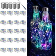 20 Pack Fairy Lights Battery Operated - 7ft 20 LED Lights Copper Wire Mini String Light Firefly Light for Mason Jars DIY Crafts Christmas Wedding Party Centerpiece Table Decor,Multicolor