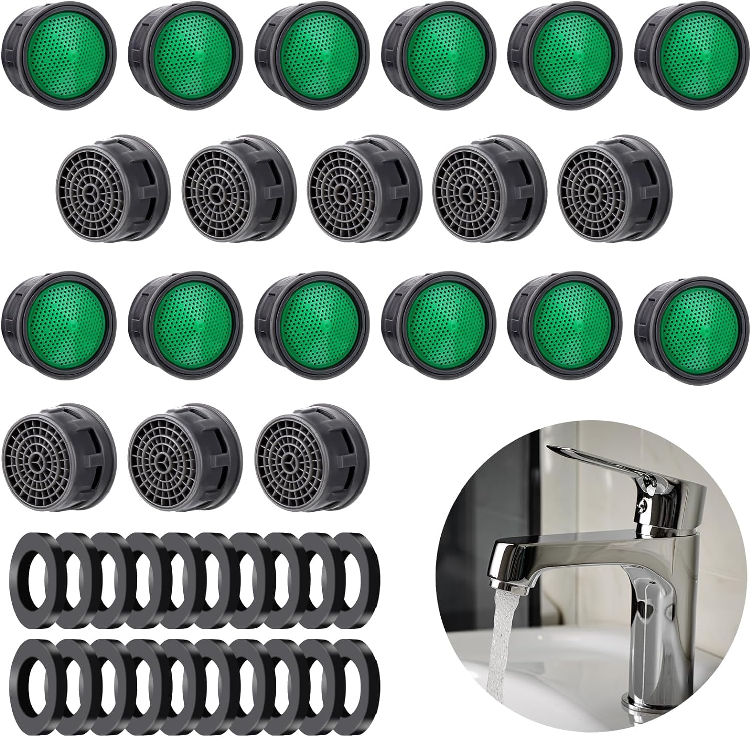 Faucet Aerator M18.5, WeeVeni 6PCS Aerator Replacement For Sink