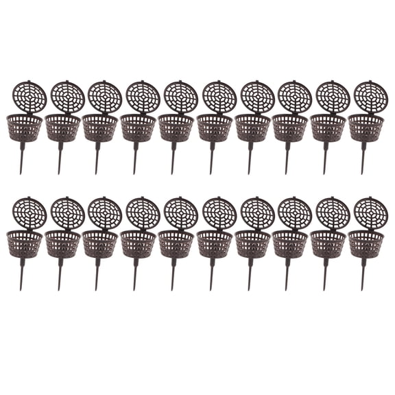 20-Pack Fertilizer Mesh Baskets with Lids Succulent Food Net Pots, Garden Nutrition Cups for Plants