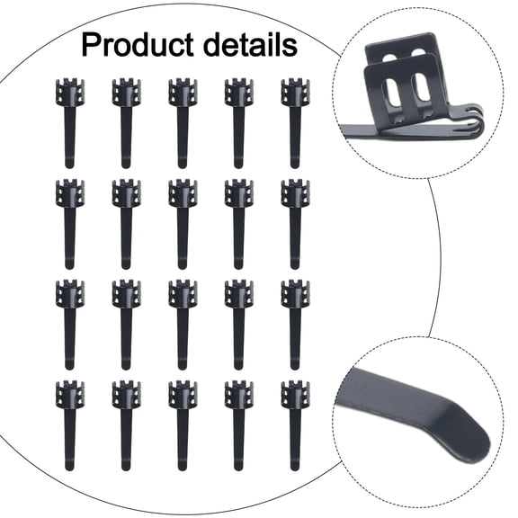 20-Pack Flashlight Pocket Clips: Easy Install & Rust-Resistant Design