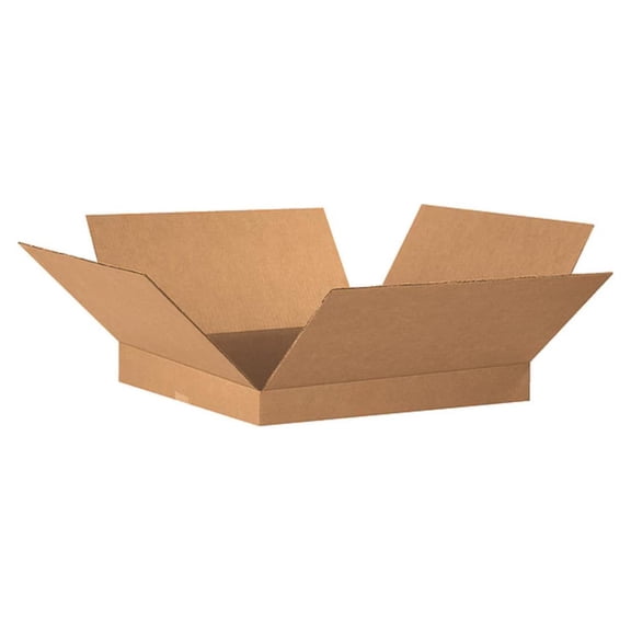20 Pack Flat Corrugated Cardboard Shipping Boxes 20x20x2 Inch Single Wall Moving Packing Storage Containers for Small Items Moving Boxes Warehouse