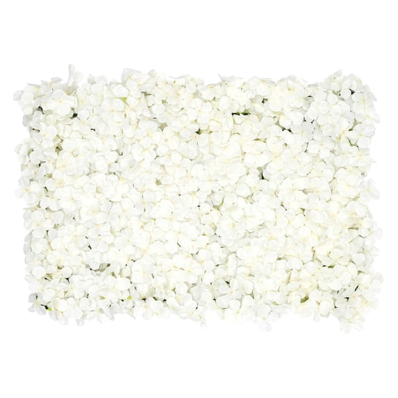 20 Pack Flower Wall Panels 16 x 24 inch White Floral Flower Wall Mat Faux Flowers Backdrop for Photo Background Home Wedding Party