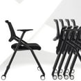 thumbnail image 1 of 20 Pack Folding Office Chair Stackable Conference Room Chairs with Wheels and Padded Mesh Back Ergonomic for Reception Meeting, 1 of 7